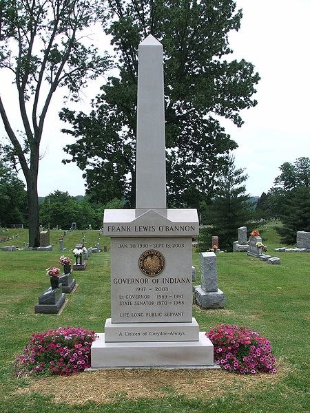 Frank O'Bannon's grave.