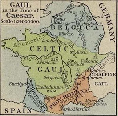 Gallia Narbonensis can be seen in the south of modern-day France as a Roman province.