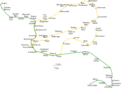 Geographic Tyne and Wear Metro map.svg