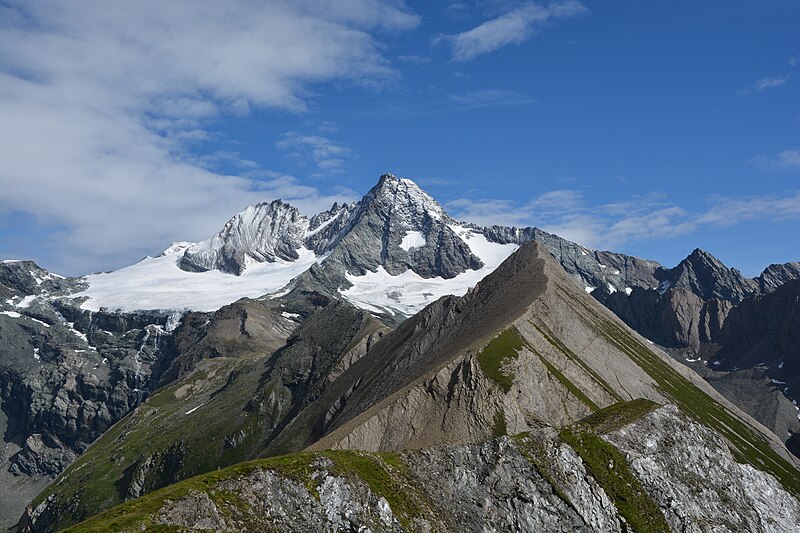 File:Glocknerwand, Großglockner und Freiwandspitze vom Figerhorn.jpg