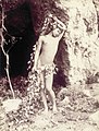 ? 1653. Ragazzo con tralci davanti a grotta / A boy in front of a cave. "Deponirt 1 Aug 1900".