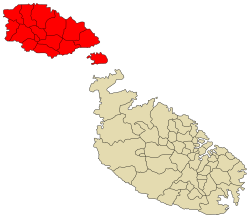 Mapa Gozo