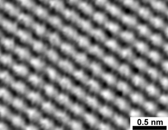 Scanning tunneling microscope image of graphite surface