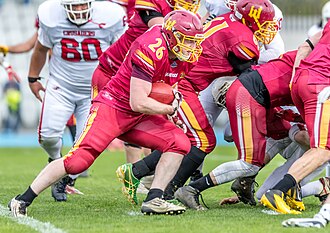 The 2016 men's Vic Bowl between Western Crusaders and Monash Warriors Gridiron Victoria Vic Bowl 2016.jpg