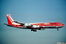 HK-2016, the Boeing 707 involved in the Avianca 052 crash. HK-2016 Boeing 707-321B Avianca Colombia.jpg