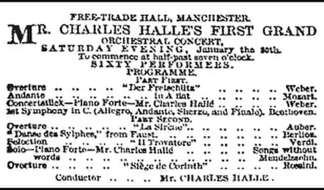 The Hallé's first programme (1858)