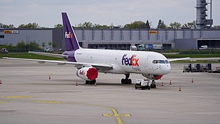 A FedEx Boeing 757 at Hannover Airport