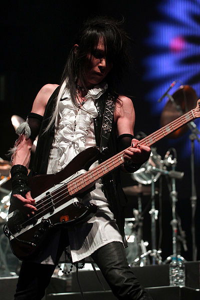 Heath performing with X Japan in São Paulo, Brazil 2011