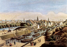 Ansicht von Norden um 1840