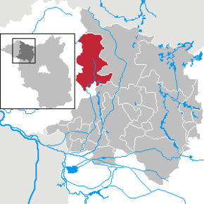 Poziția Heiligengrabe pe harta districtului Ostprignitz-Ruppin
