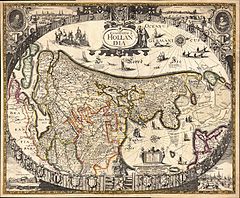 Mapa anònim d'Holanda (1630) reimprès c. 1660, per Frederik de Wit.