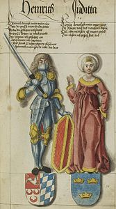 Henry I of Bavaria and his wife Judith.jpg