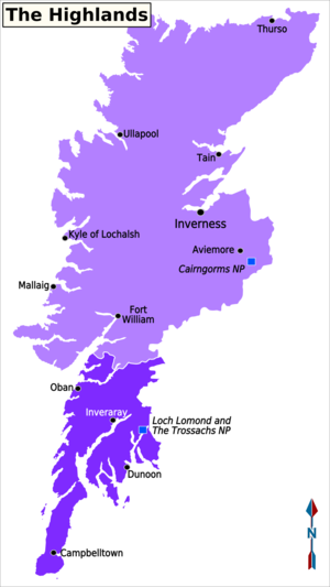 Mapa dividido por regiones