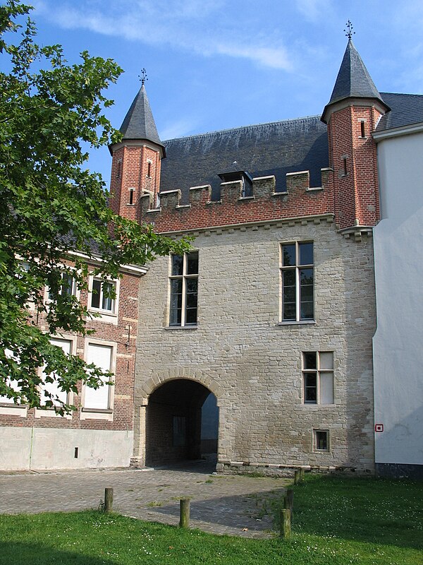 The entrance gate to the Prinsenhof, Dutch for "Princes' Court", in Ghent, where Charles V was born