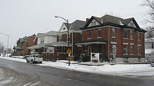 Houses in the Point Historic District of Logansport, located in the township