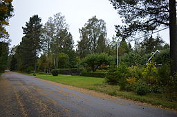 Hus längs Närsjövägen i Hyndevad.