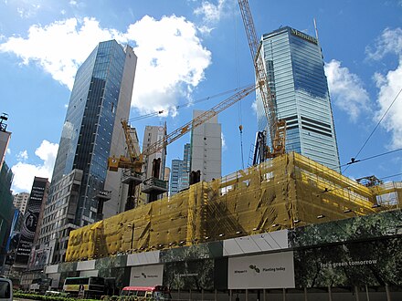 Hysan Place under construction in July 2010