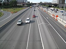 I-405 as seen from the NE 8th Street Overpass