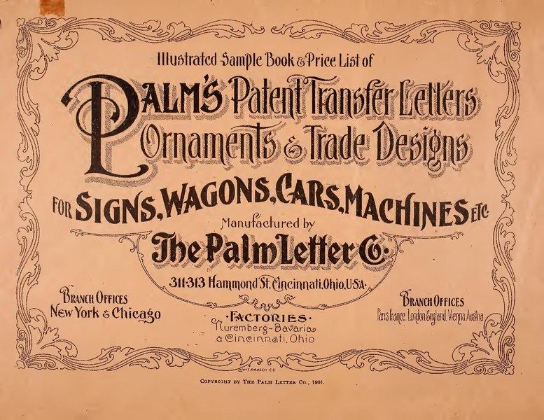 File:Illustrated sample book & price list of Palm's patent transfer letters, ornaments & trade designs for signs, wagons, cars, machines, etc. (IA illustratedsampl00palm).pdf