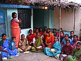 Women attend a literacy programme in Thiruputkuzhi, Tamil Nadu.