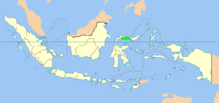 Gorontalos läge i Indonesien.