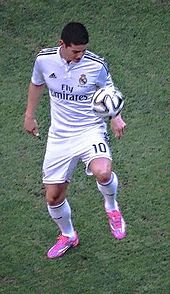 James Rodriguez with Real Madrid in 2014 James Rodriguez - panoramio.jpg