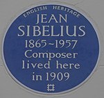 Jean Sibelius 15 Gloucester Kaki biru plaque.jpg