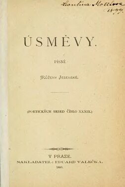 Růžena Jesenská Úsměvy (1889)