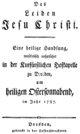 Johann Gottlieb Naumann - La passione - page de titre du livret - Dresde 1787.png