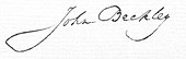 signature de John James Beckley