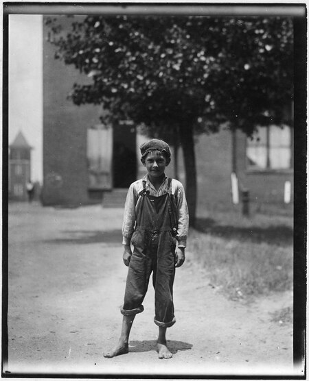 Fail:Johnnie Beam, one of the young workers in the Pelzer Mfg. Co. Been working there over a year. Appears to be under 12... - NARA - 523546.tif