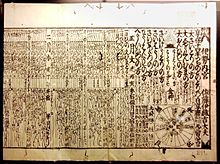 1729 Japanese calendar, which used the Jokyo calendar procedure, published by Ise Grand Shrine Jokyo-reki.jpg