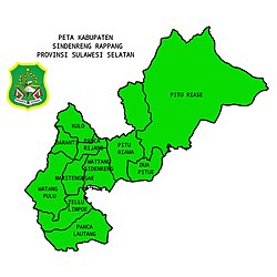 Peta genah kecamatan Baranti ring Kabupatén Sidenreng Rappang
