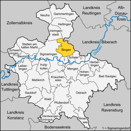 Karte Bingen (Landkreis Sigmaringen)