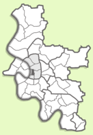 Posición de Altstadt en el mapa de Düsseldorf