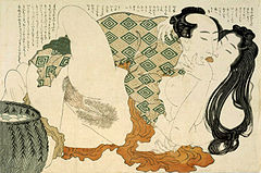 Image 24Katsushika Hokusai, "The Adonis Plant (Fukujusô)" Woodblock, ca. 1815, Japan Shunga