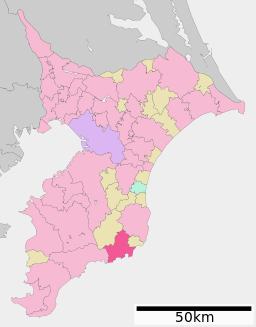 Katsuuras läge i Chiba prefektur