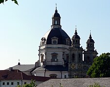 Le dôme depuis la péninsule de Pažaislis.