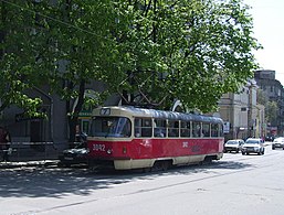 Tatra T3SU № 3042, маршрут № 7, вул. Григорія Сковороди (сьогодні цієї лінії вже не існує)