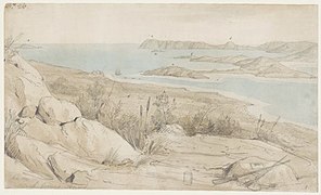 King George's Sound, view from the north-west door William Westall in 1801