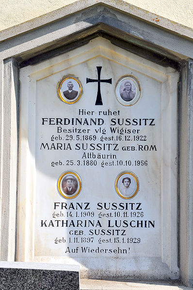 File:Klagenfurt Woelfnitz Grossbuch Friedhof Grabstein Sussitz 16082009 76.jpg