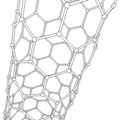 Carbon nanotubes are one of the candidates for a cable material. Kohlenstoffnanoroehre Animation.gif