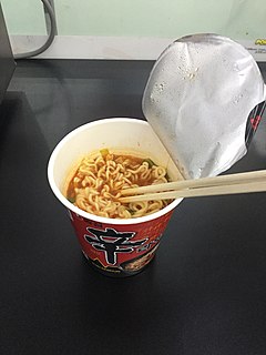 Cup noodle Instant noodles sold in a cup