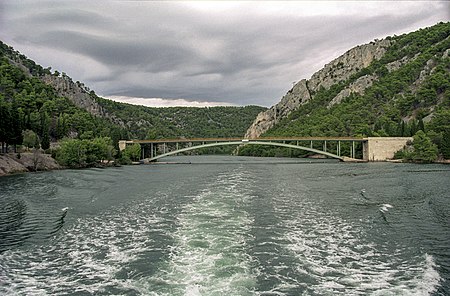 Rzeka Krka w dolnym biegu