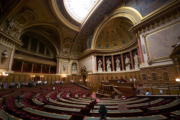 The French Senate, hosted in the Luxembourg Palace