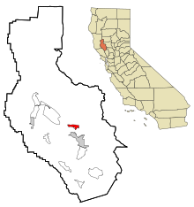 Lake County California Incorporated and Unincorporated areas Clearlake Oaks Highlighted.svg