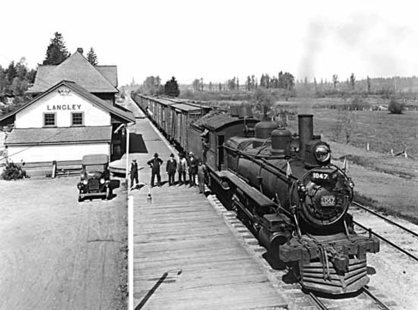 C.N.R. Locomotive at the Langley Railway Station, 1924
