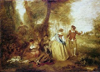 <i>Pastoral Pleasure</i> Painting by Antoine Watteau