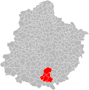 Location of the CC Aune et Loir in the Sarthe department