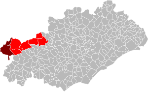 Lage der CC de la Montagne du Haut Languedoc im Département Hérault